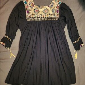 Homemade Mexican Black Dress